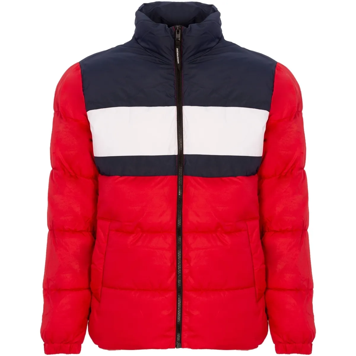 12218684 JJBLOCK PUFFER JACKET COLLAR TRUE RED