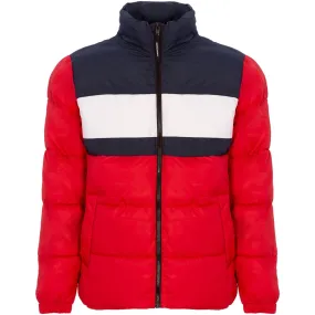 12218684 JJBLOCK PUFFER JACKET COLLAR TRUE RED