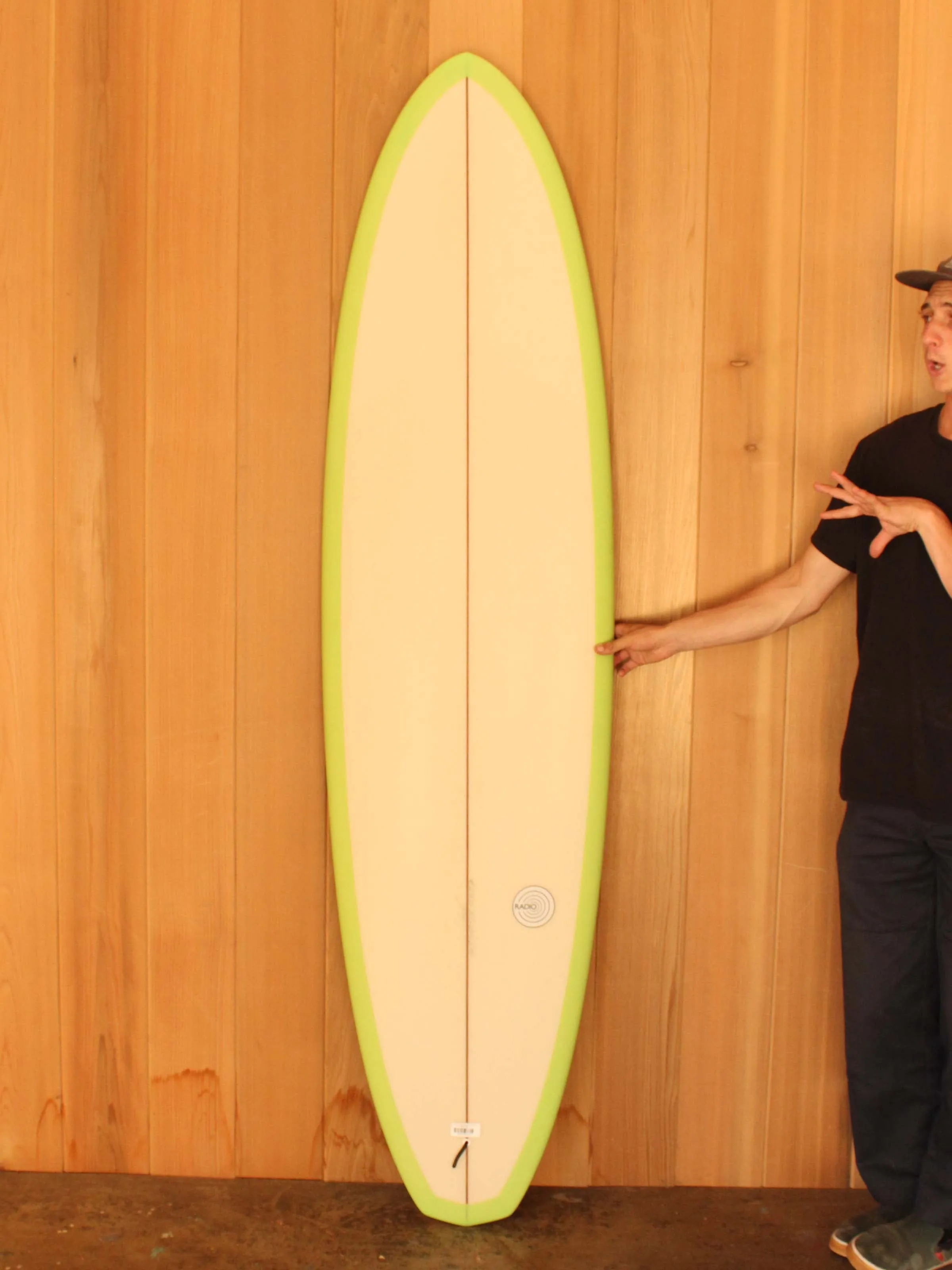 7'0 Radio Diamond Tail Egg 2+1 - Lime Green