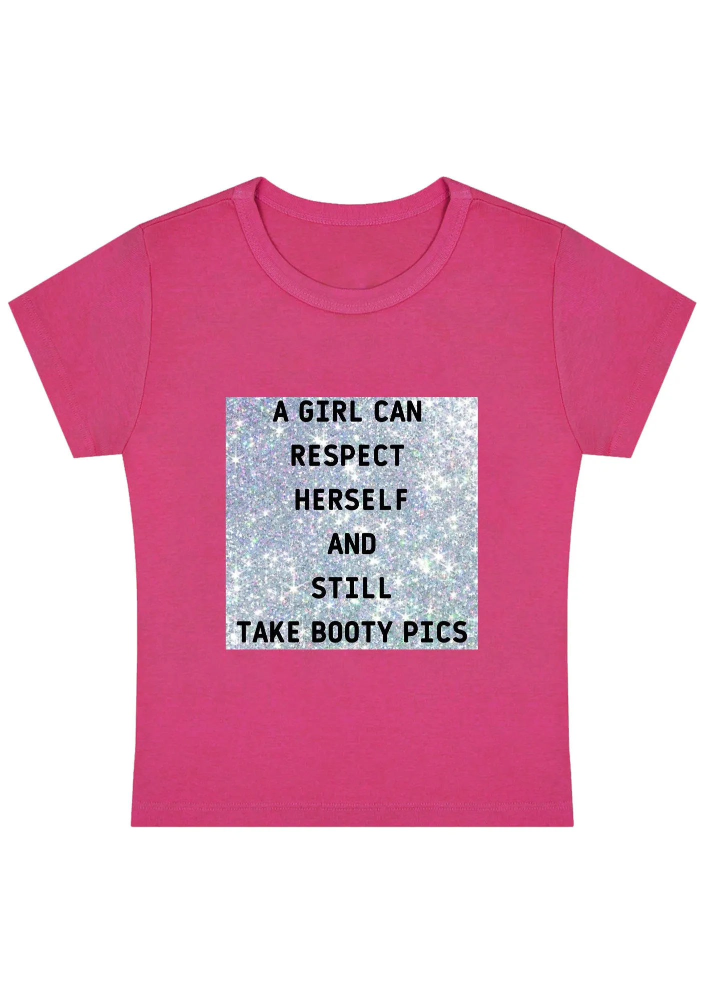 A Girl Can Respect Herself Y2K Baby Tee