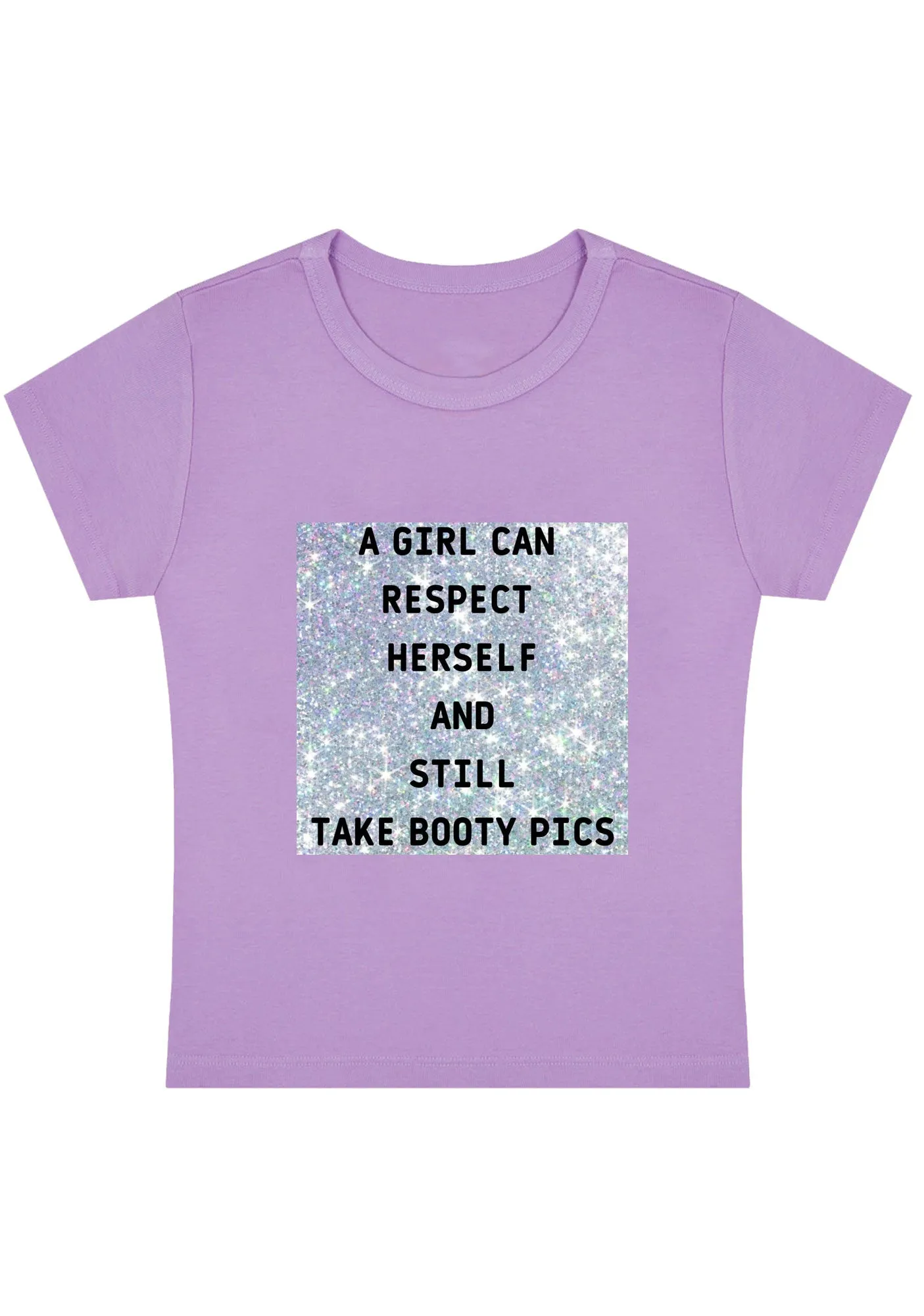 A Girl Can Respect Herself Y2K Baby Tee