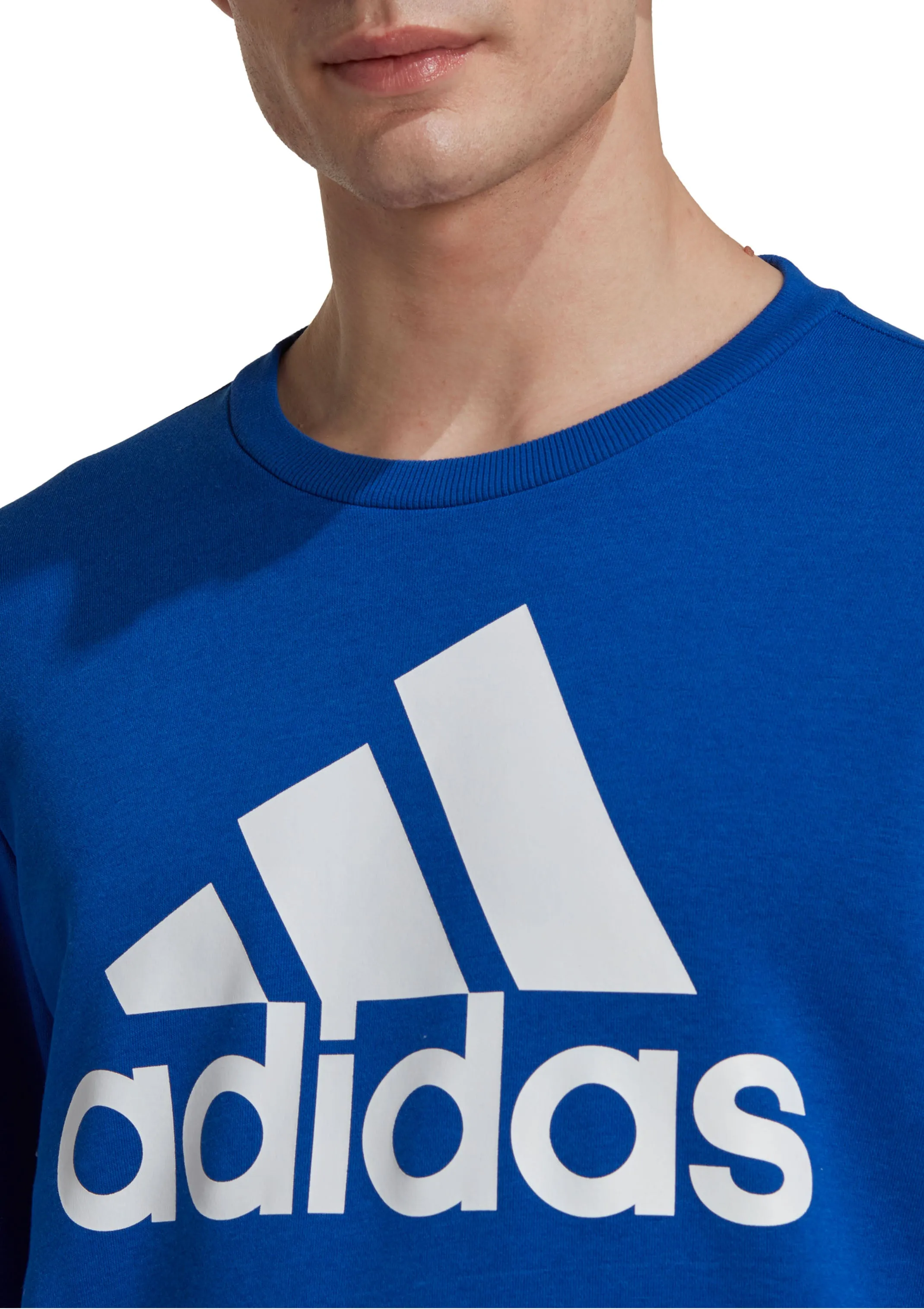 Adidas Mens Big Logo Sweatshirt Blue  HL2299