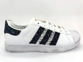 Adidas Superstar Navy Glitter with Studs