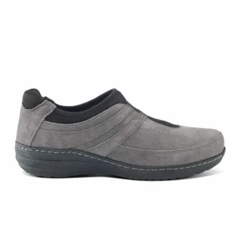 Aetrex Kimber women's slip-on shoe - charcoal.