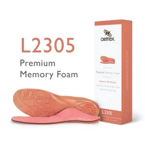 AETREX PREMIUM MEMORY FOAM POSTED ORTHOTICS W/ METATARSAL SUPPORT  WOMEN'S