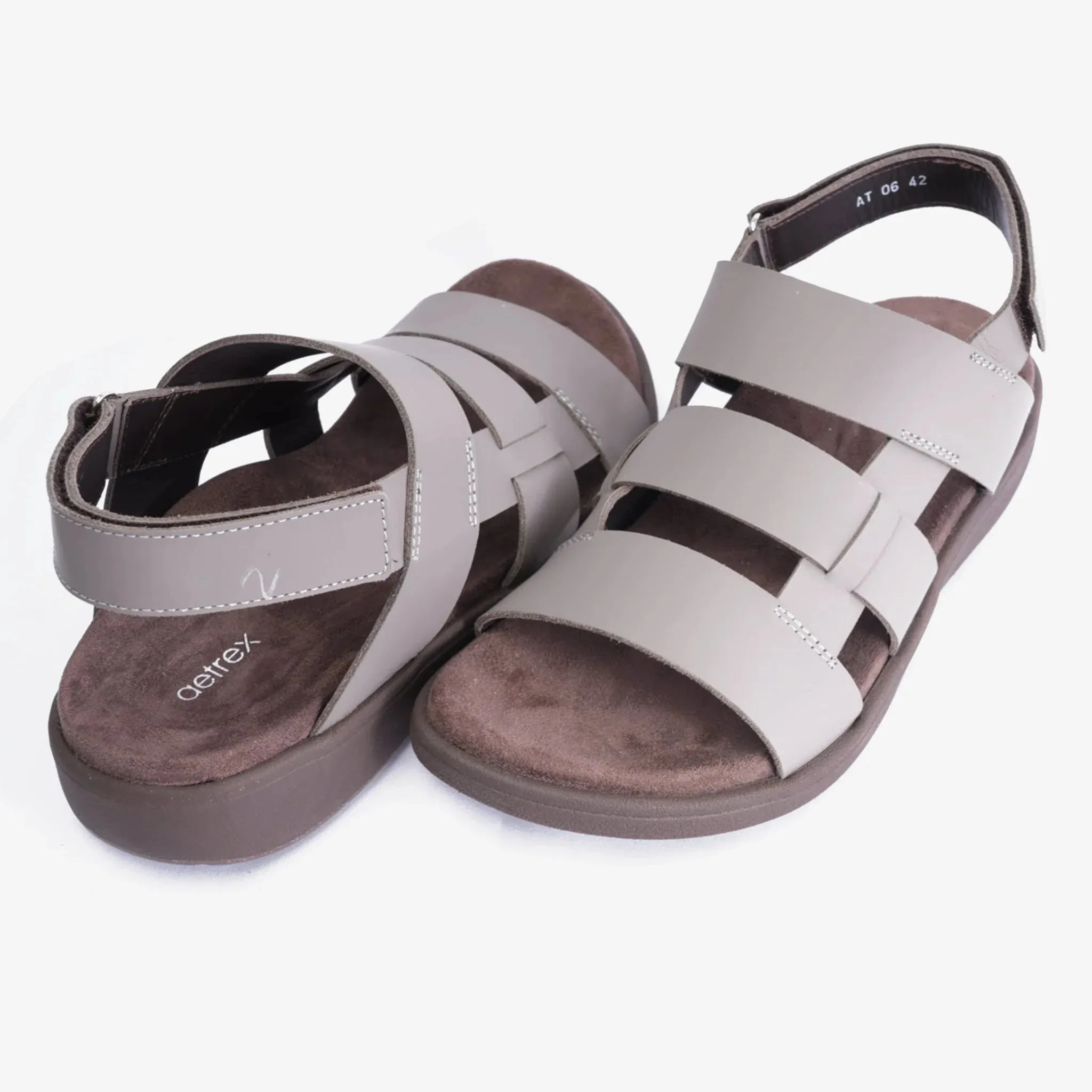 Aetrex White Gladiator Sandals Earth