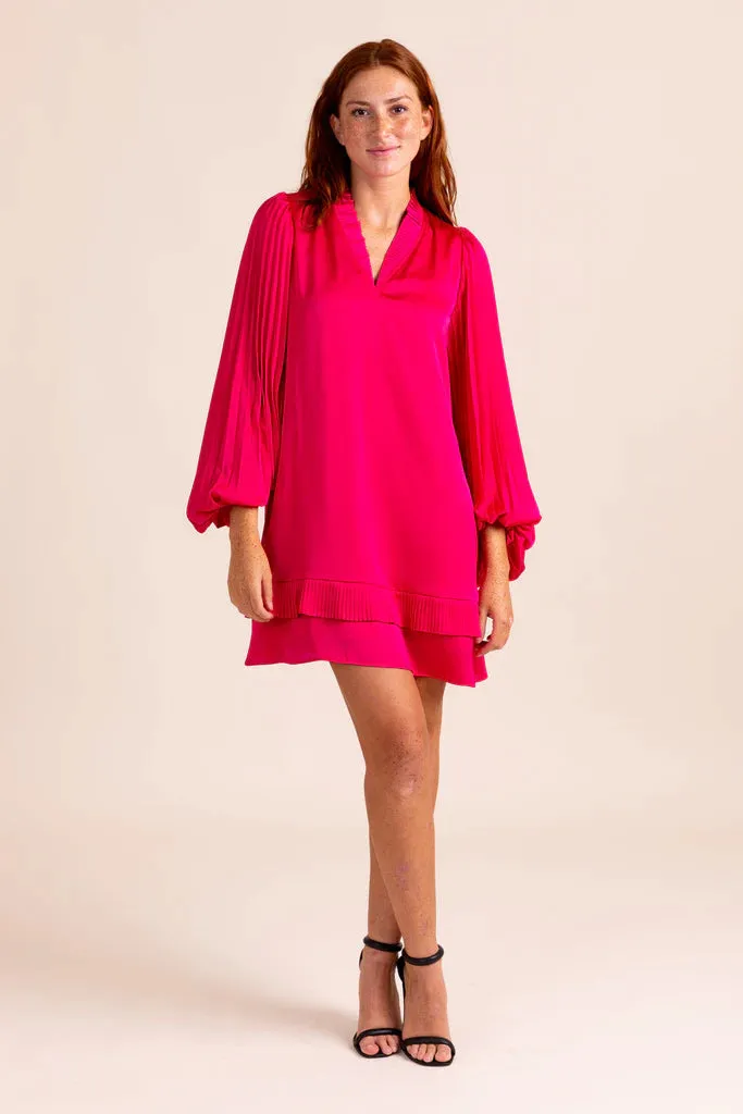 Alden Adair Liza Dress - Neon Pink