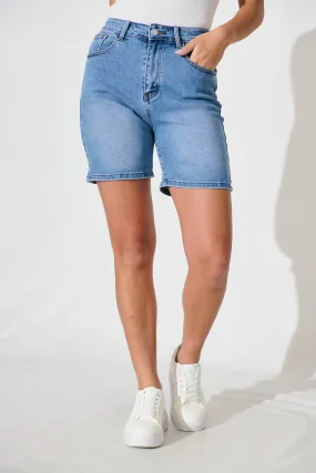 Alden Denim Short in Mid Blue