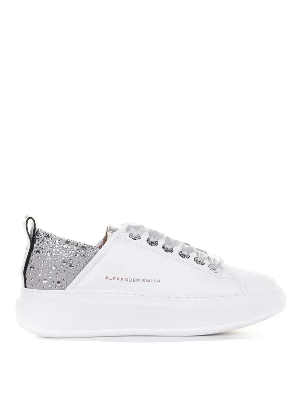 Alexander Smith Wembley Sneaker In Leather And Rhinestones