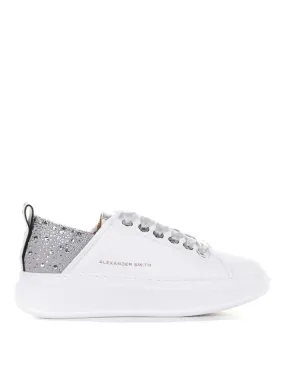 Alexander Smith Wembley Sneaker In Leather And Rhinestones