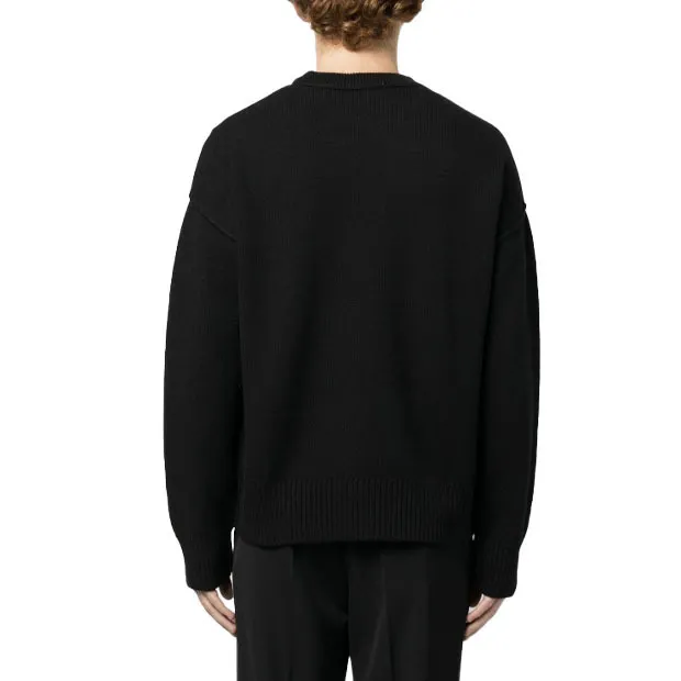 AMI PARIS  |Crew Neck Casual Style Wool Long Sleeves Plain Logo