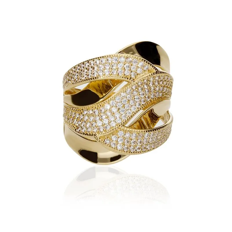 Anillo "Supreme"  de Oro 18k y circonitas