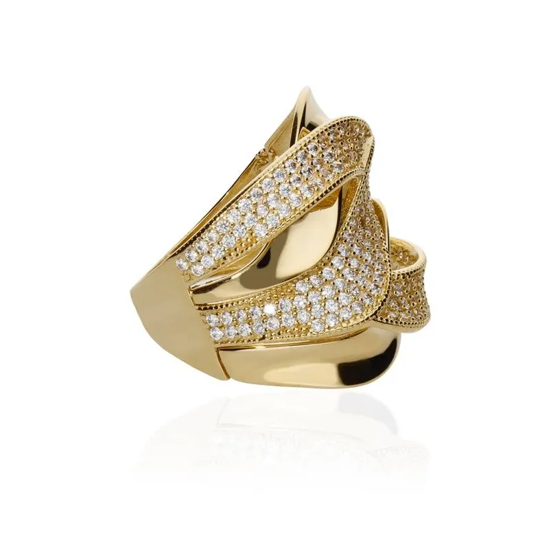 Anillo "Supreme"  de Oro 18k y circonitas