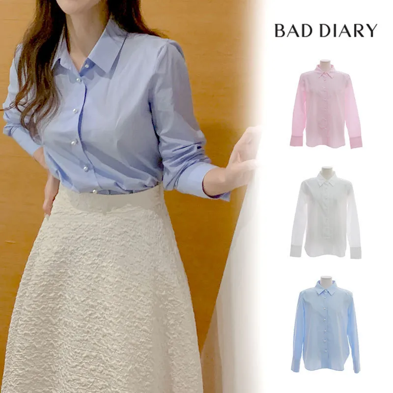 BADDIARY  |Casual Style Cropped Long Sleeves Plain Cotton Party Style