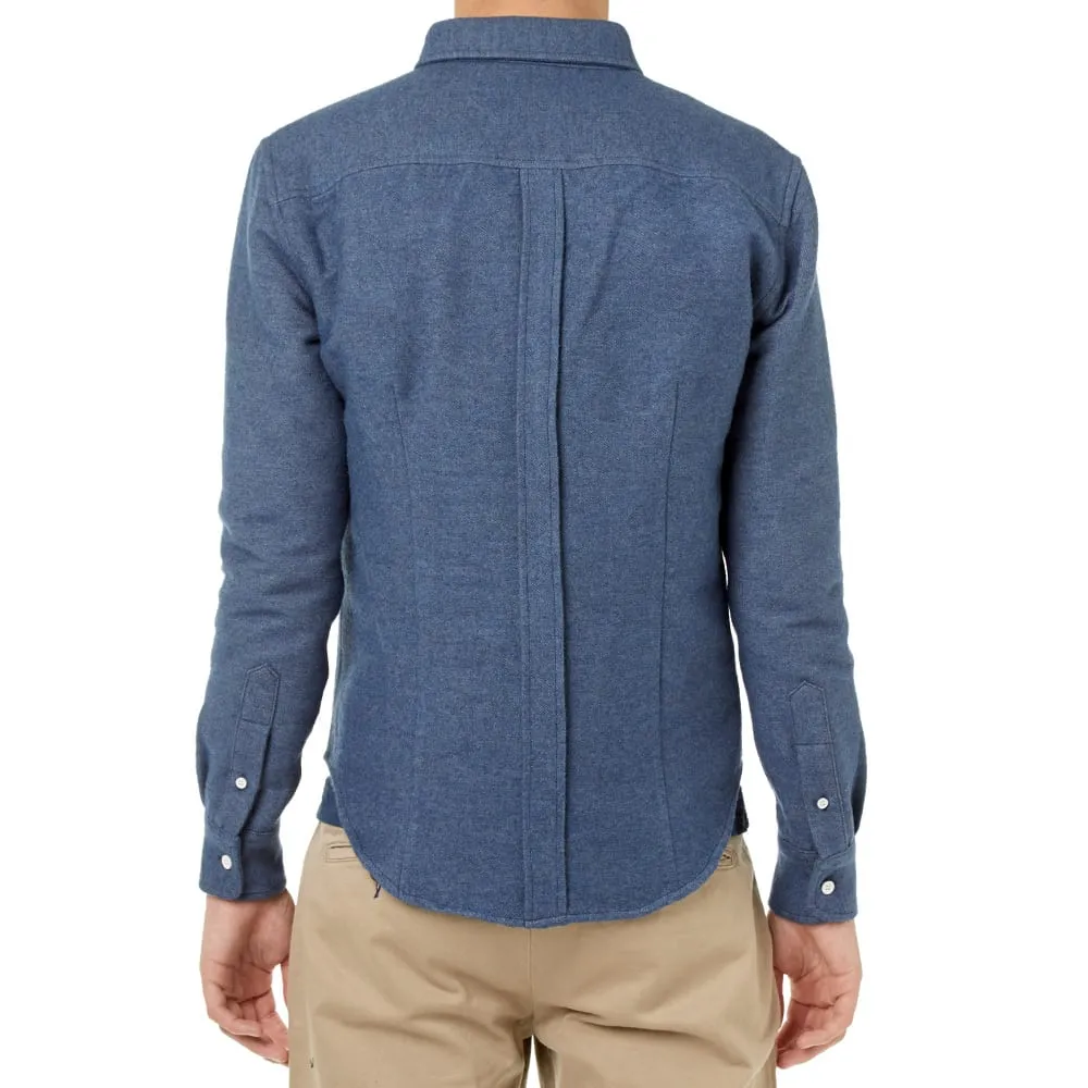 Band of Outsiders Contrast Pocket Heavy Wool ShirtIndigo