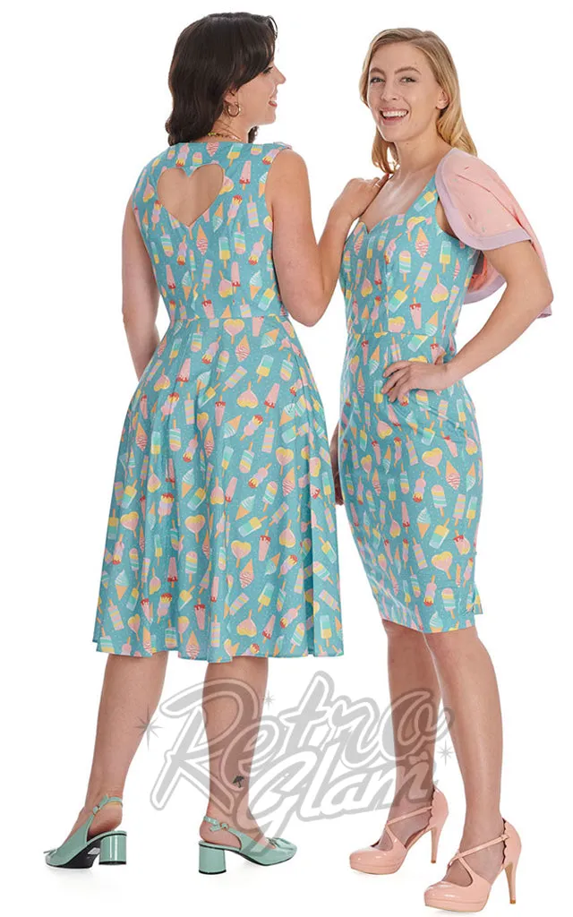 Banned Ice Cream Heart Back Swing Dress