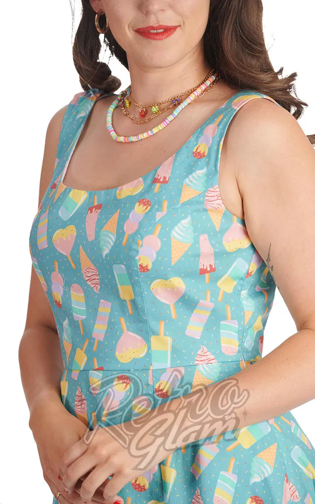 Banned Ice Cream Heart Back Swing Dress