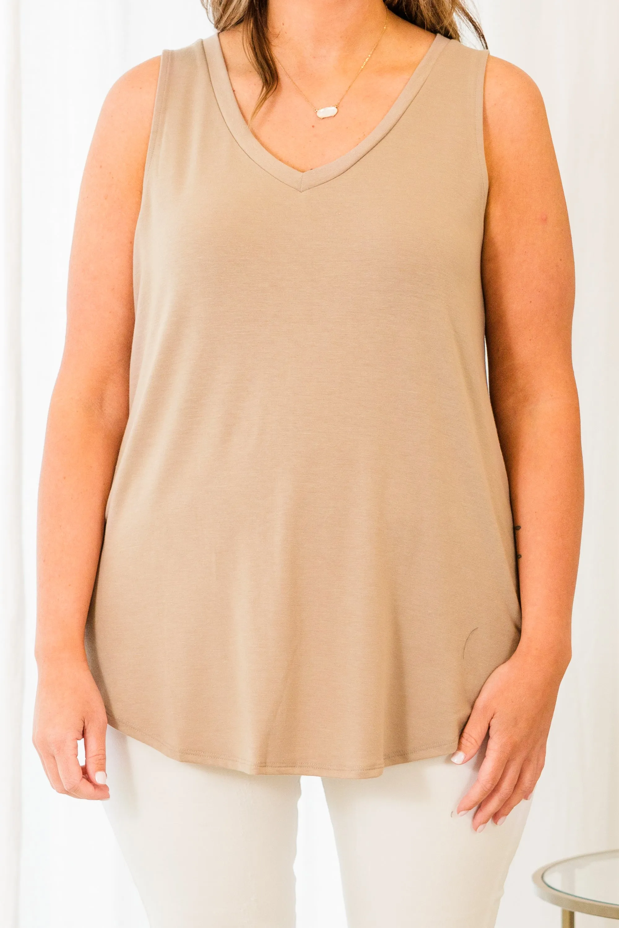 Bare Essentials Tank, Ash Mocha