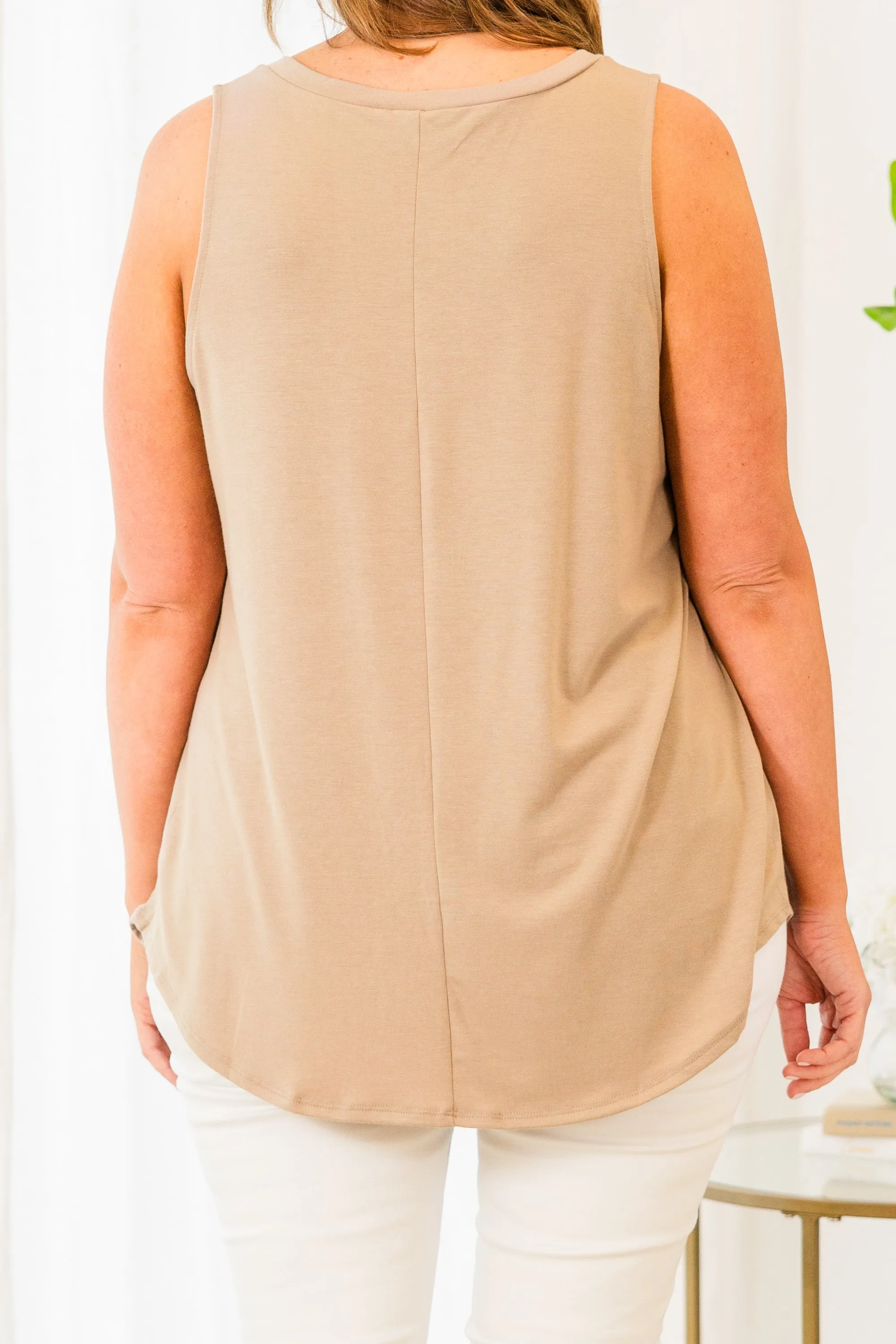 Bare Essentials Tank, Ash Mocha