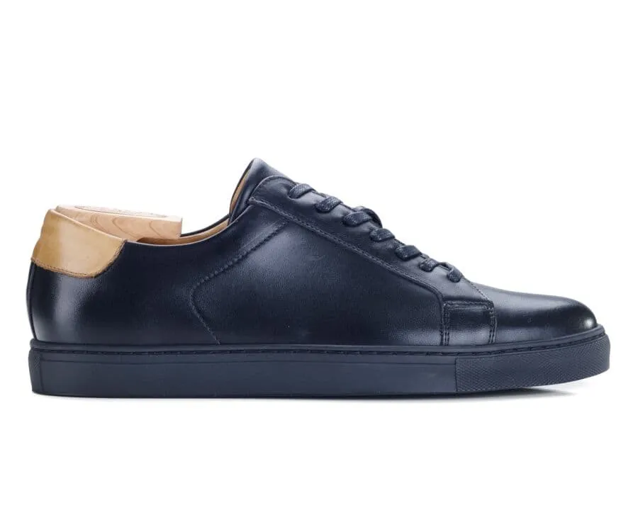 Black Men's leather Trainers - INGLEWOOD