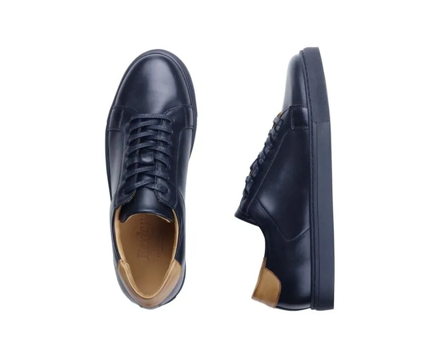 Black Men's leather Trainers - INGLEWOOD