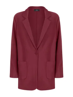 Blazer destrutturato in in Eco Techno Fleece - Tibetan Red