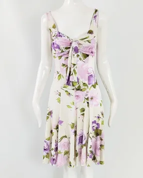 Blumarine Blugirl Vintage y2k Floral Cream & Purple Dress