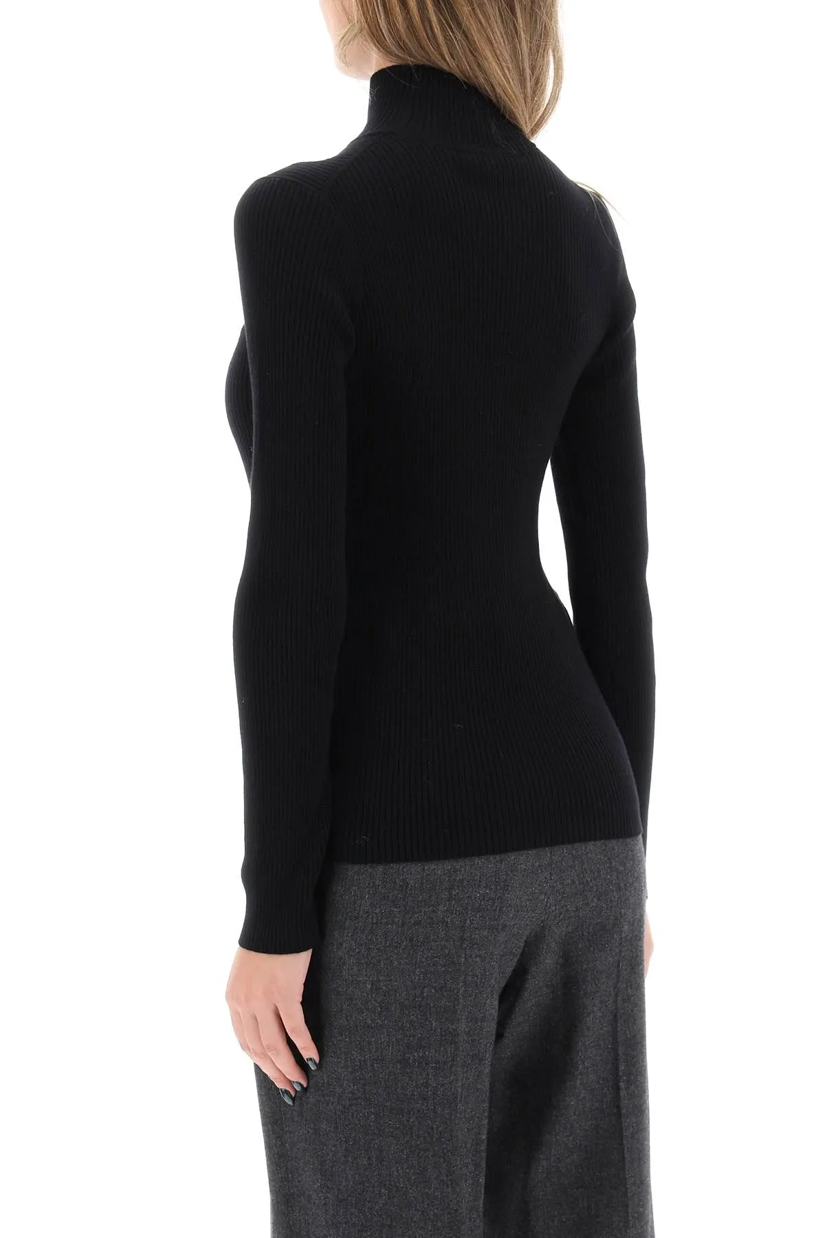 Bold Fox Head Turtleneck Sweater