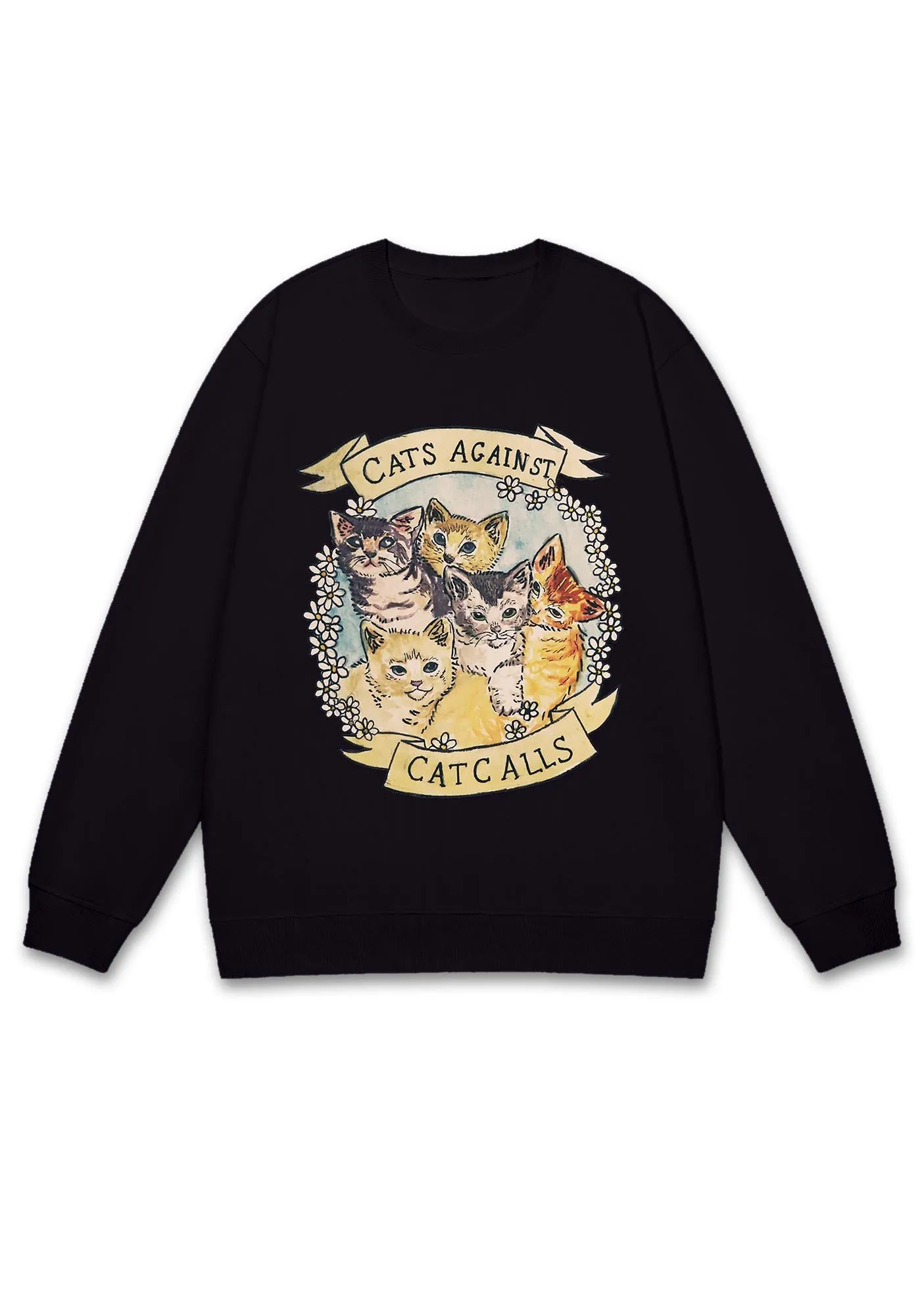 Cats Against Cat Calls Y2K Sweatshirt