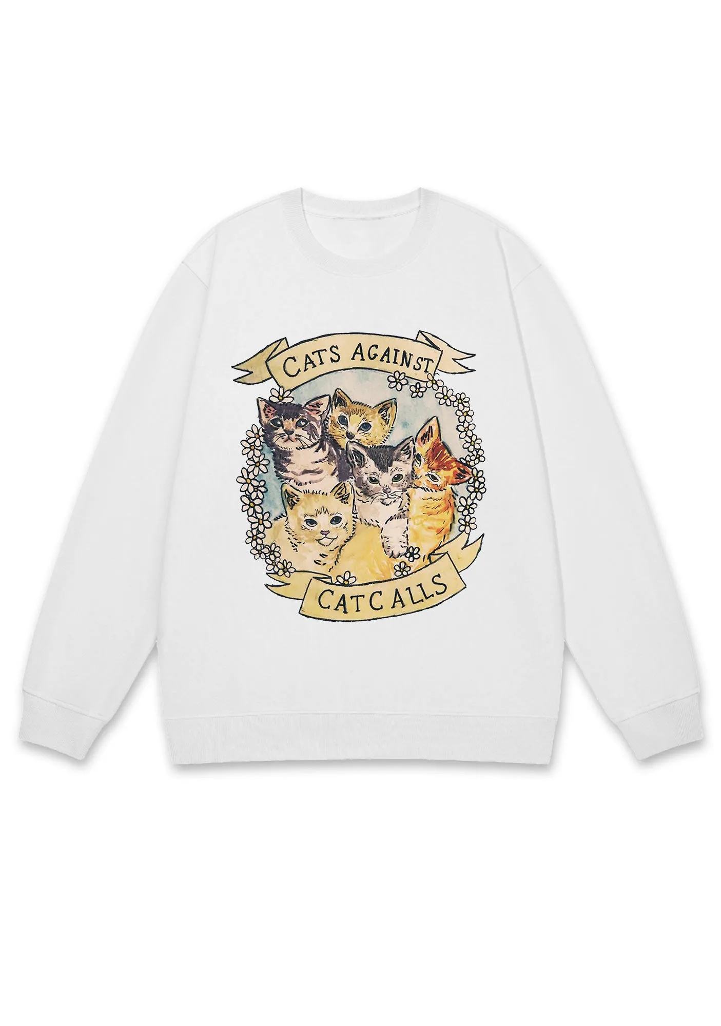 Cats Against Cat Calls Y2K Sweatshirt