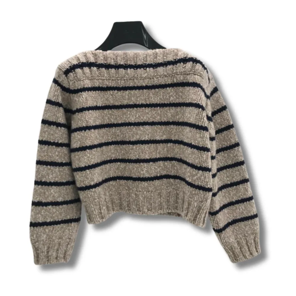 CELINE  |Stripes Wool Boat Neck V-neck & Crew neck