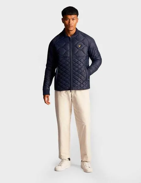 Chaqueta Lyle & Scott Quilted Bomber azul para hombre