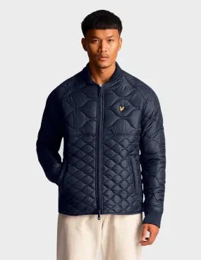 Chaqueta Lyle & Scott Quilted Bomber azul para hombre