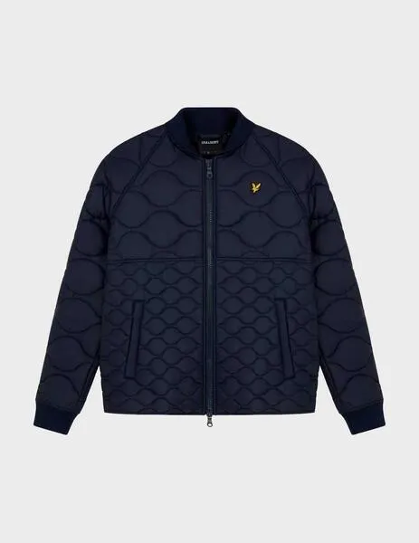 Chaqueta Lyle & Scott Quilted Bomber azul para hombre