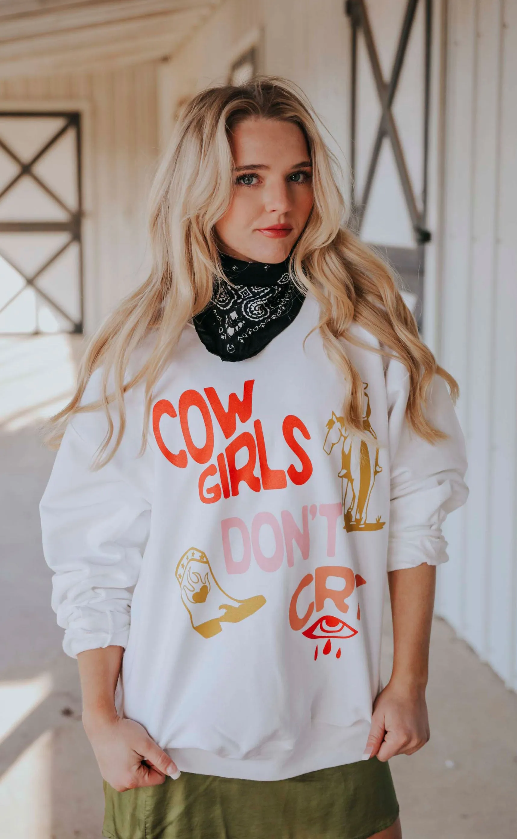 Charlie Southern Cowgirls Don't Cry Sweatshirt | Shop Now