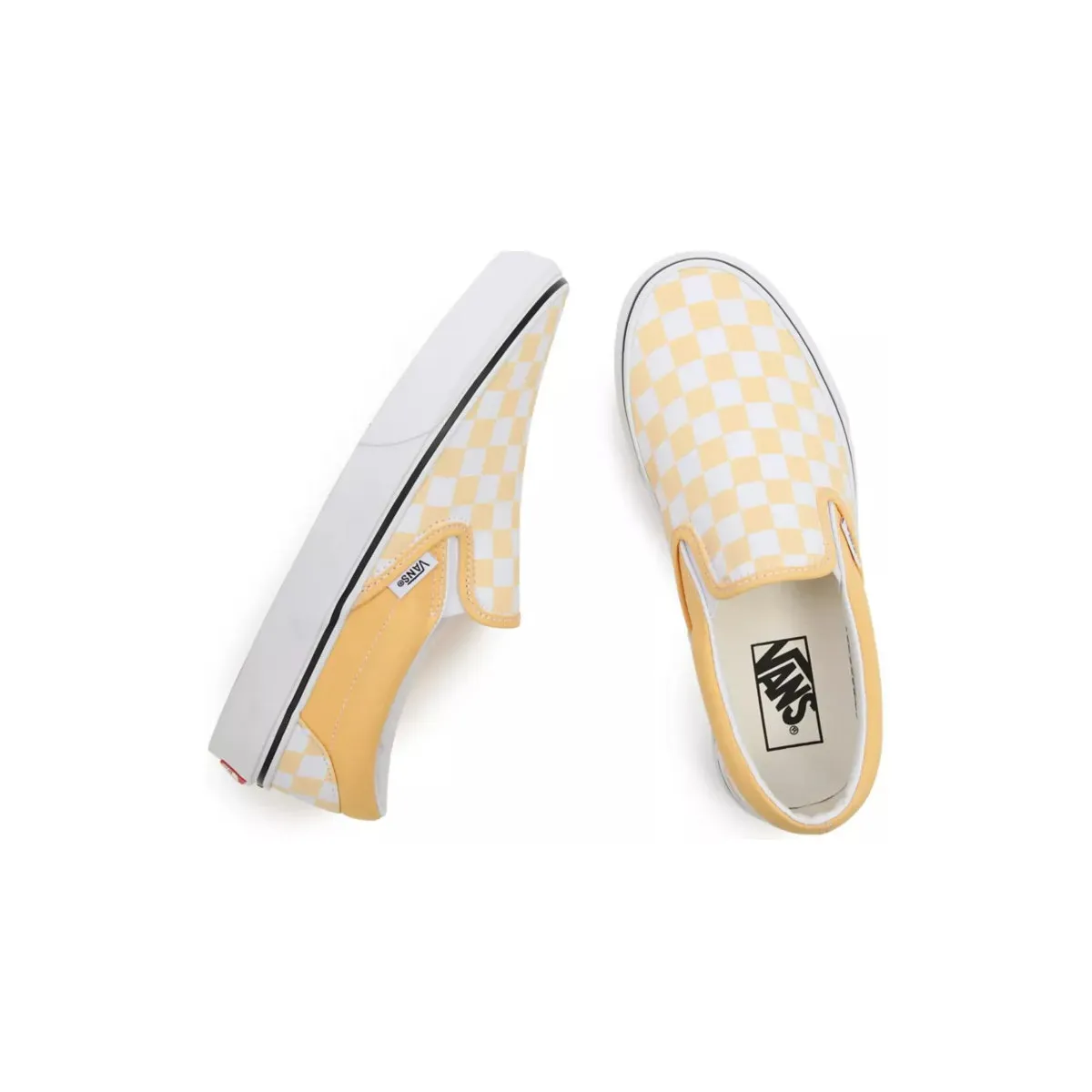 CHECKERBOARD CLASSIC SLIP-ON  flax/true white VN000XG8AZV1