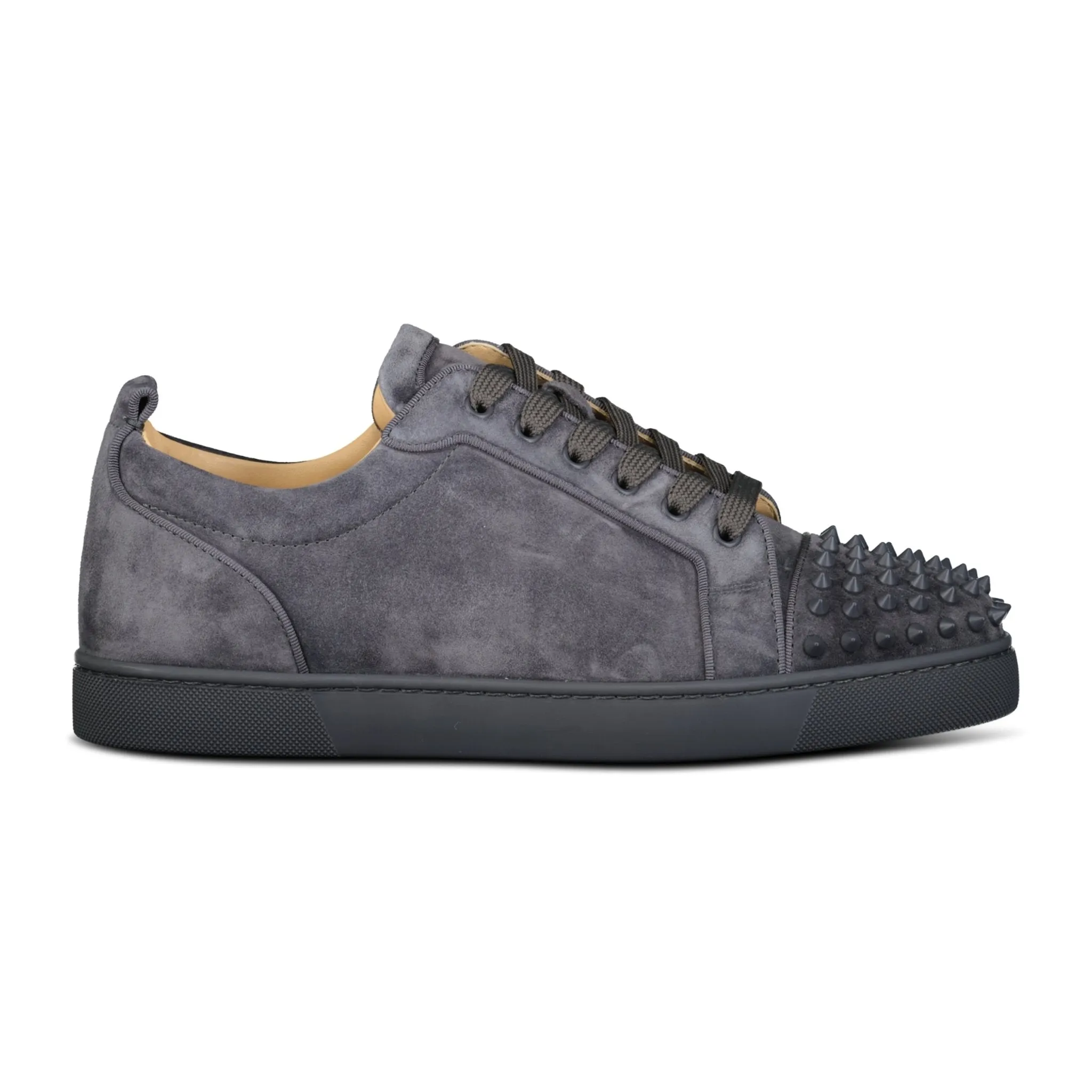 Christian Louboutin gray Junior Spikes Orlato sneakers.