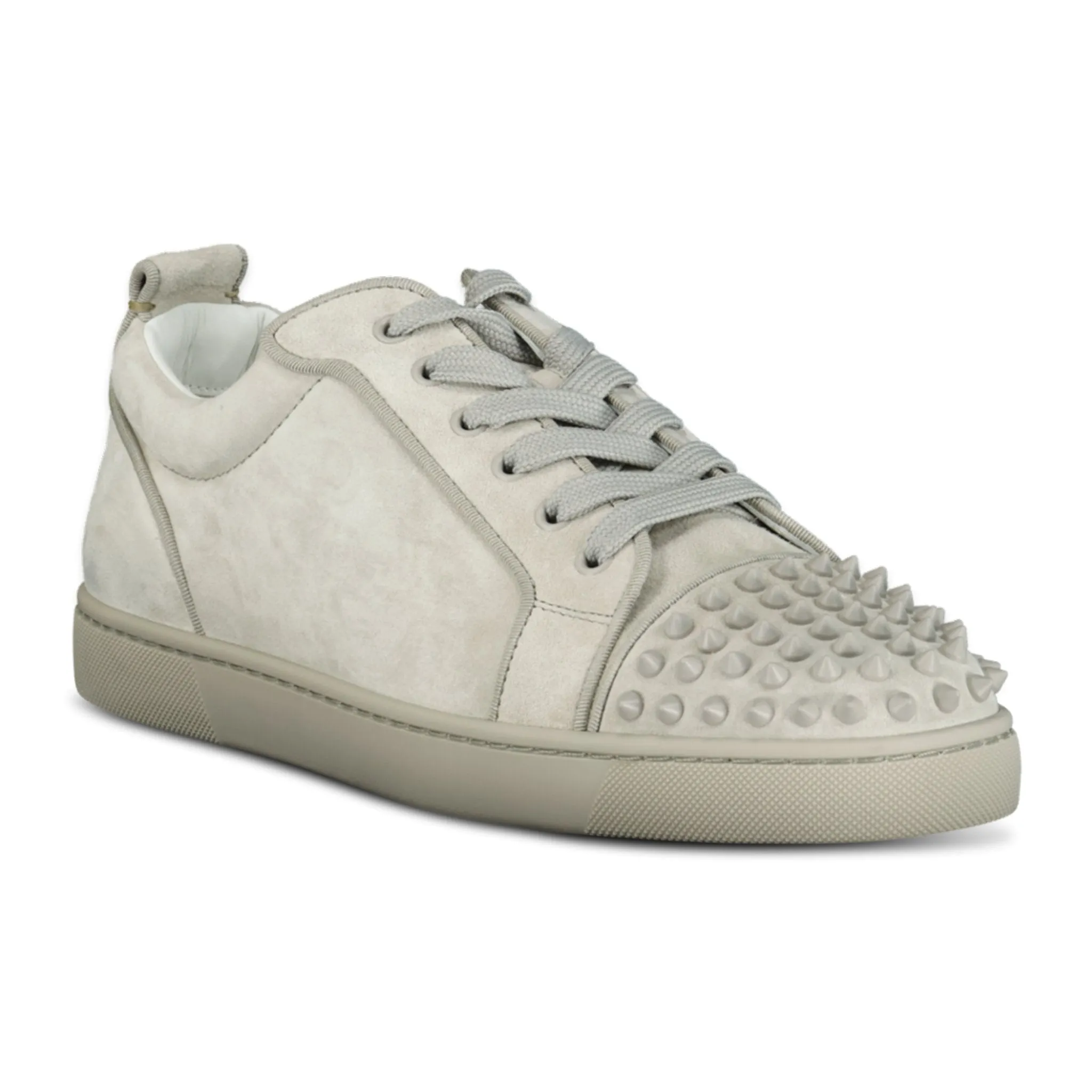 Christian Louboutin Junior Spikes Orlato Sneakers Light Grey/Beige - Shop now!