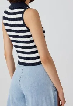 Cider  |Short Stripes Casual Style Sleeveless Plain