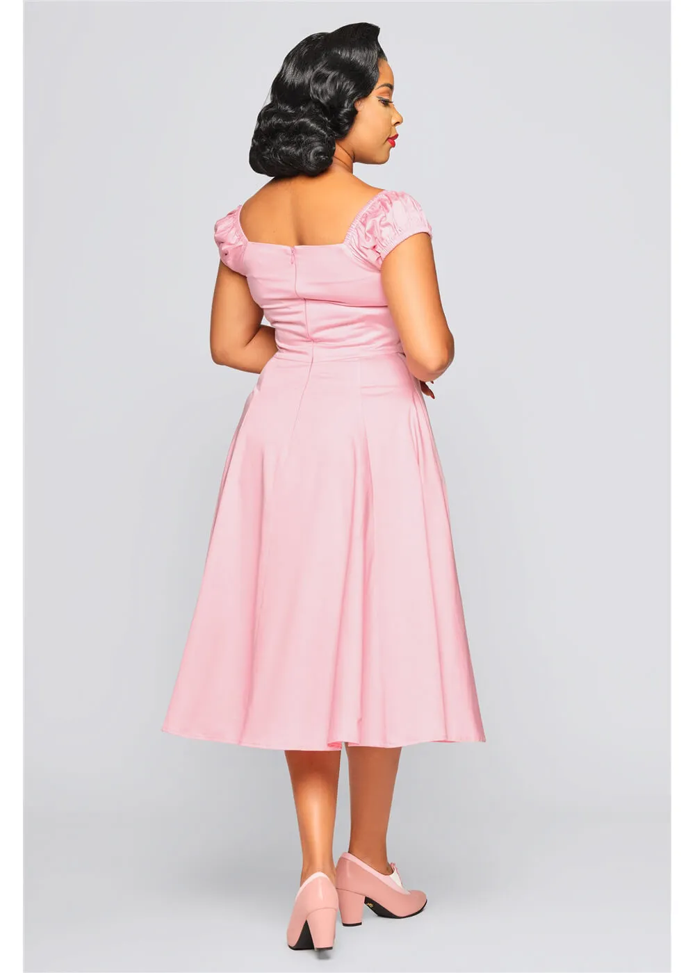 Collectif Dolores 50's Swing Dress Pink