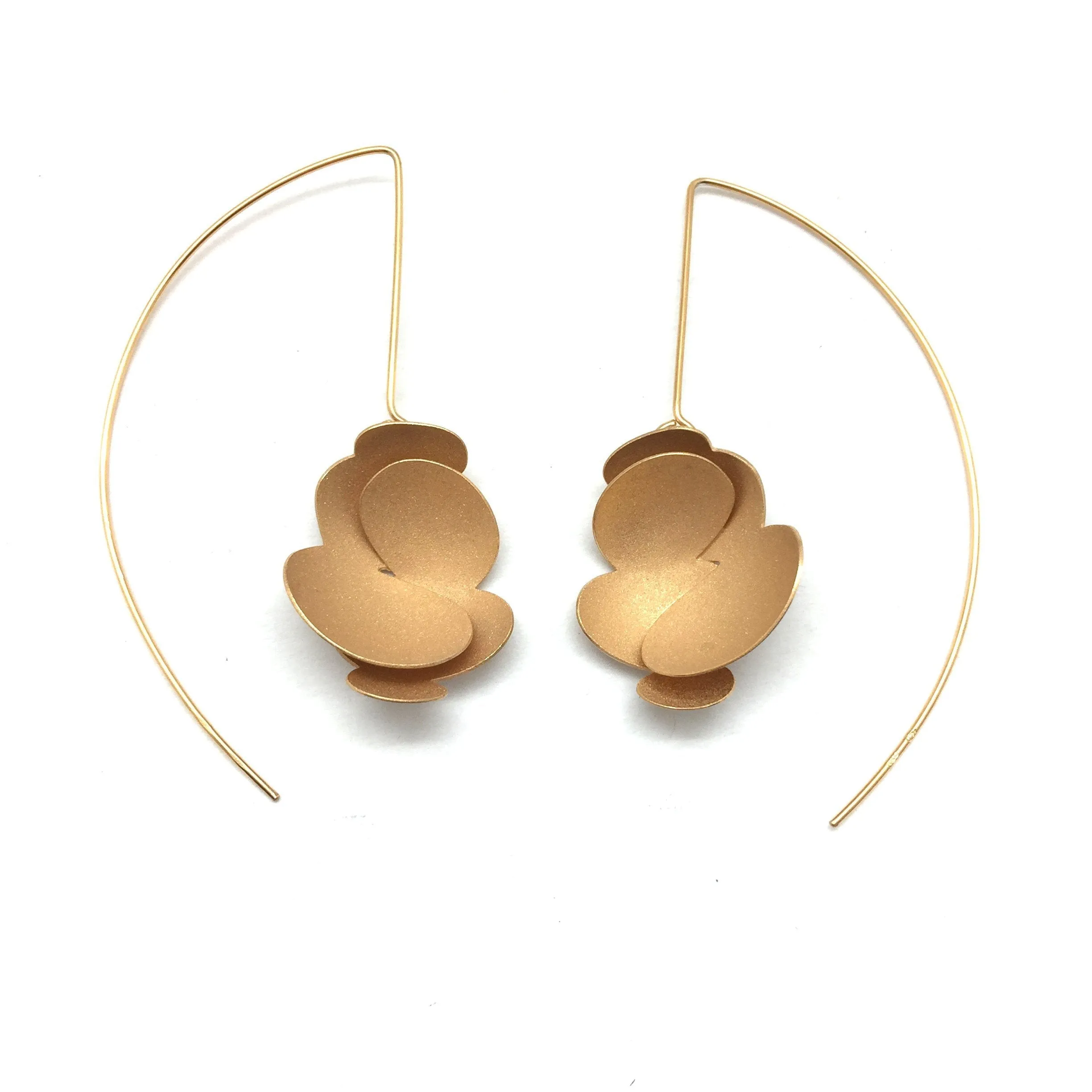 Concave Petal Drops - Gold