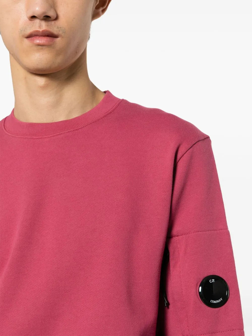 CP Company Sweat Diagonal raised fleece Red bud