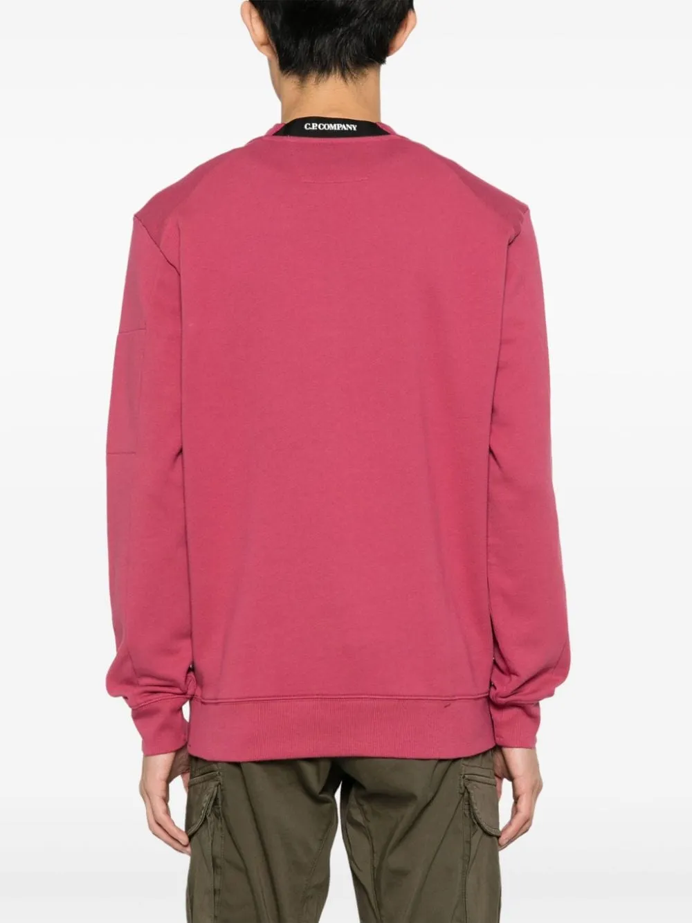 CP Company Sweat Diagonal raised fleece Red bud