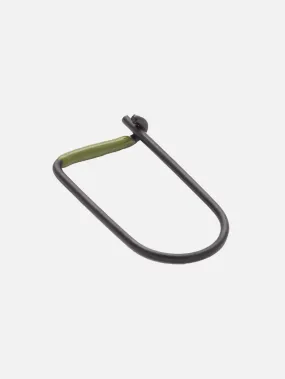 CRAIGHILL Enameled Wilson Keyring Olive Green/ Vapor Black