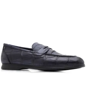 Crocodile Casual Loafer in Navy