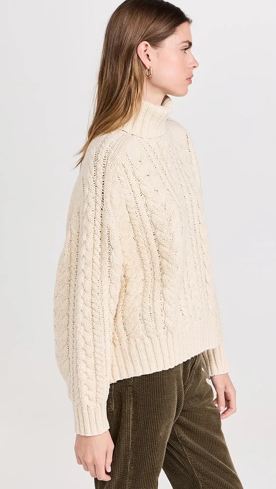 Denimist   Cable Turtleneck Sweater 