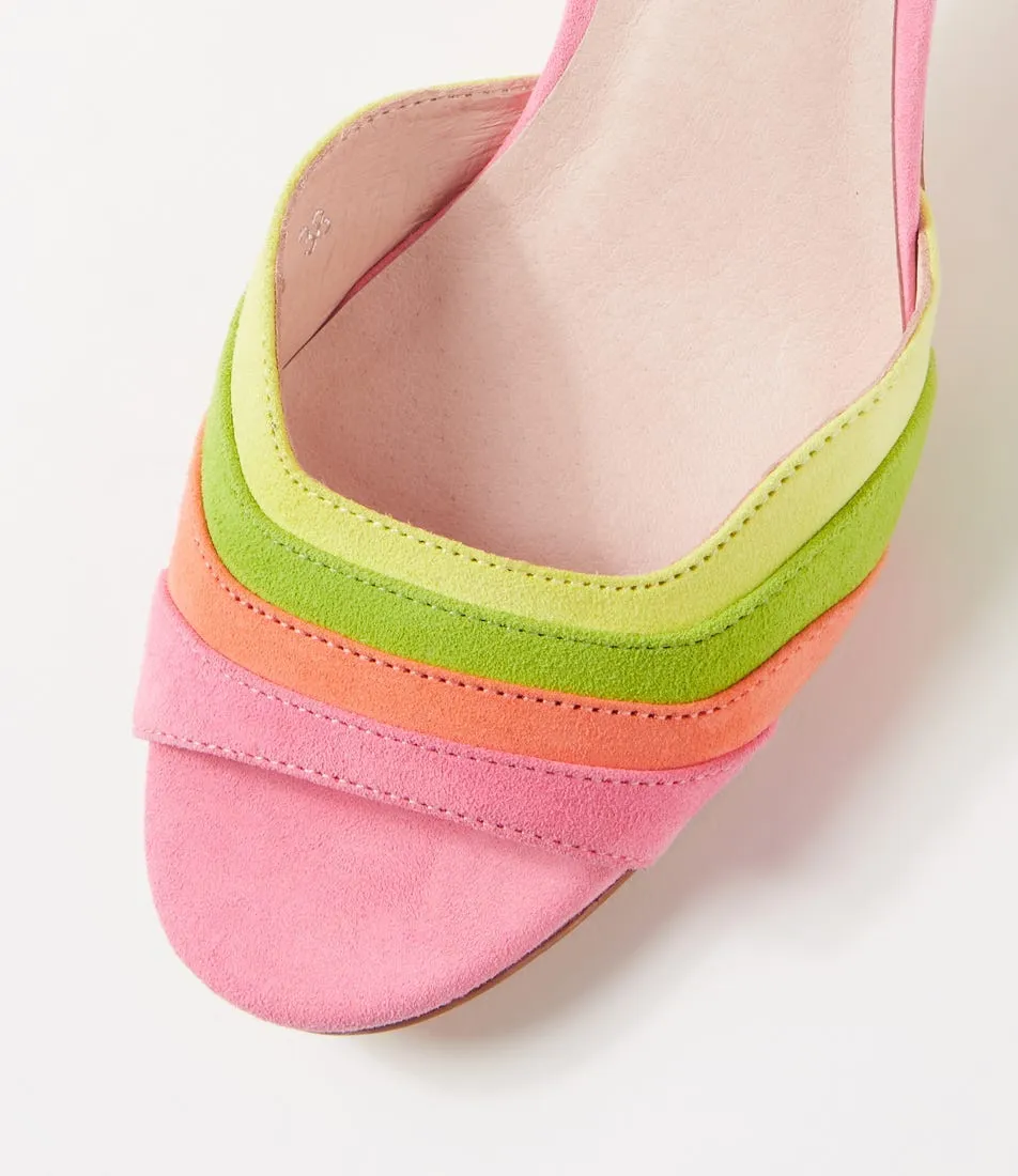 DJANGO & JULIETTE Jabaru Gelato Multi Suede Sandals