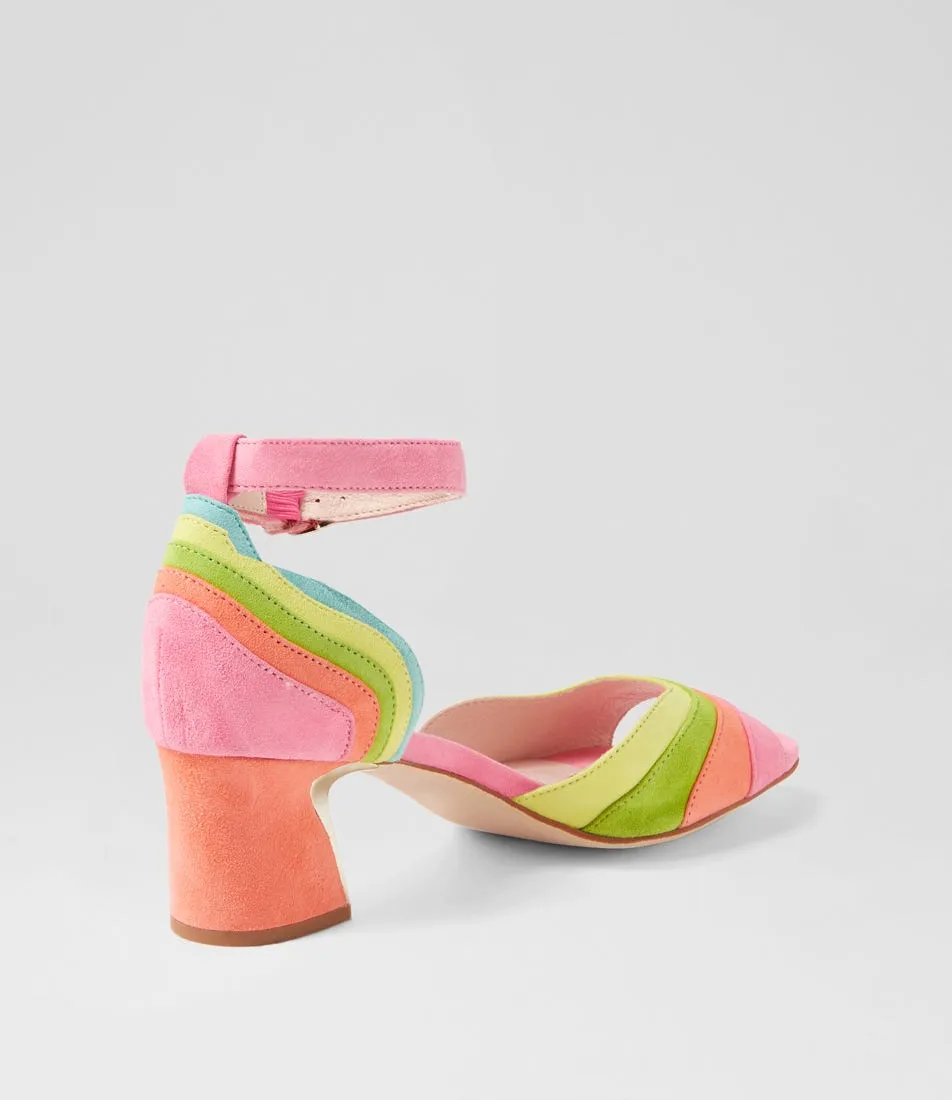 DJANGO & JULIETTE Jabaru Gelato Multi Suede Sandals