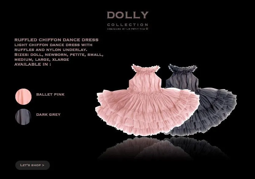 DOLLY by Le Petit Tom  RUFFLED CHIFFON DANCE DRESS ballet pink