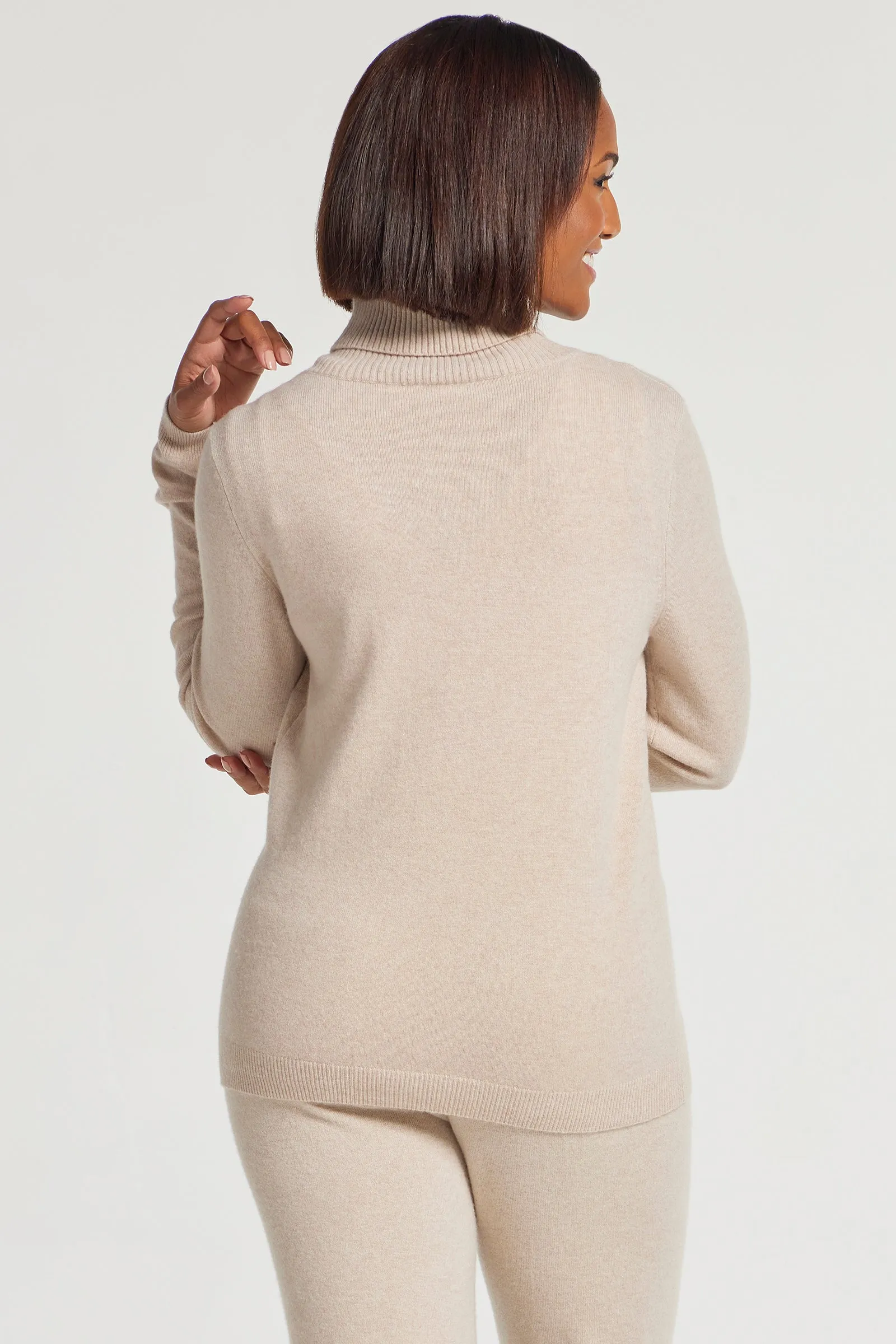 Emily Cashmere Turtleneck Sweater